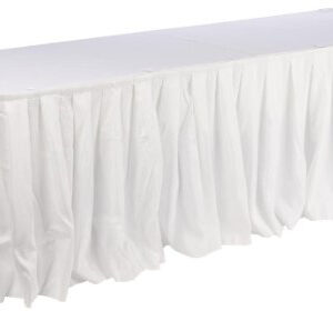 White banquet table skirt